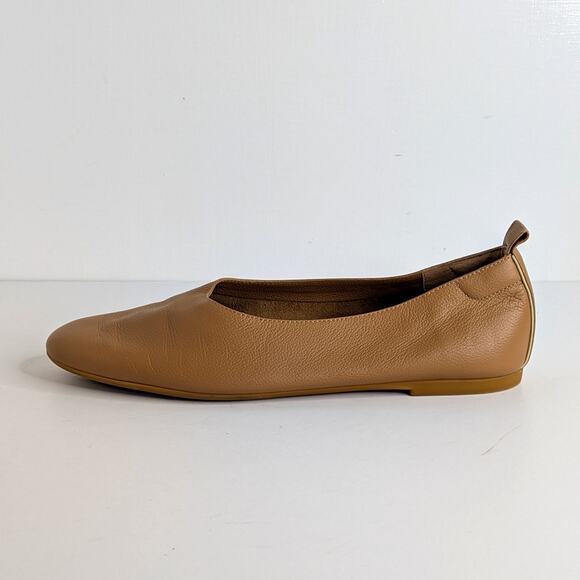 Everlane Shoes Day Glove Womens 8.5* Tan Flats Slip On Leather Rubber Sole - Picture 8 of 13
